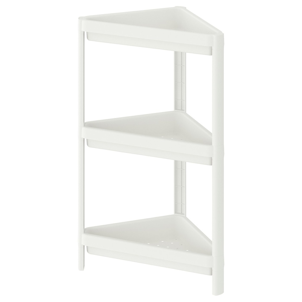 [70471092] VESKEN Corner shelf unit - white 33x33x71 cm