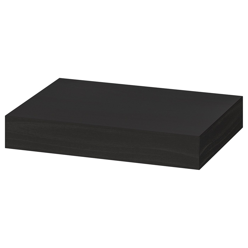 LACK Wall shelf - black-brown 30x26 cm