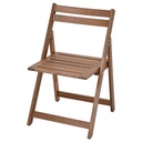 NÄMMARÖ Chair, outdoor - foldable/light brown stained
