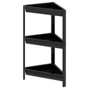 VESKEN Corner shelf unit - black 33x33x71 cm