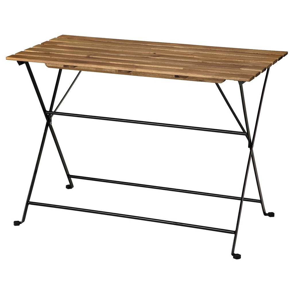 [00469021] TÄRNÖ Table, outdoor - black/light brown stained 100x54 cm