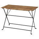 TÄRNÖ Table, outdoor - black/light brown stained 100x54 cm