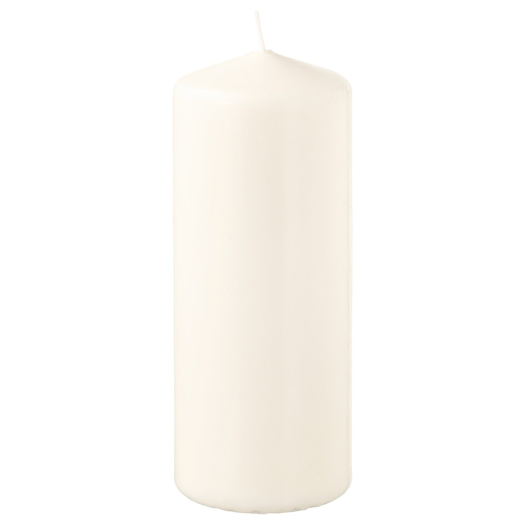 [20528411] FENOMEN Unscented pillar candle - natural 14 cm 45 hr