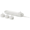 SKATGÅS LED tealight kit - with charging tray white