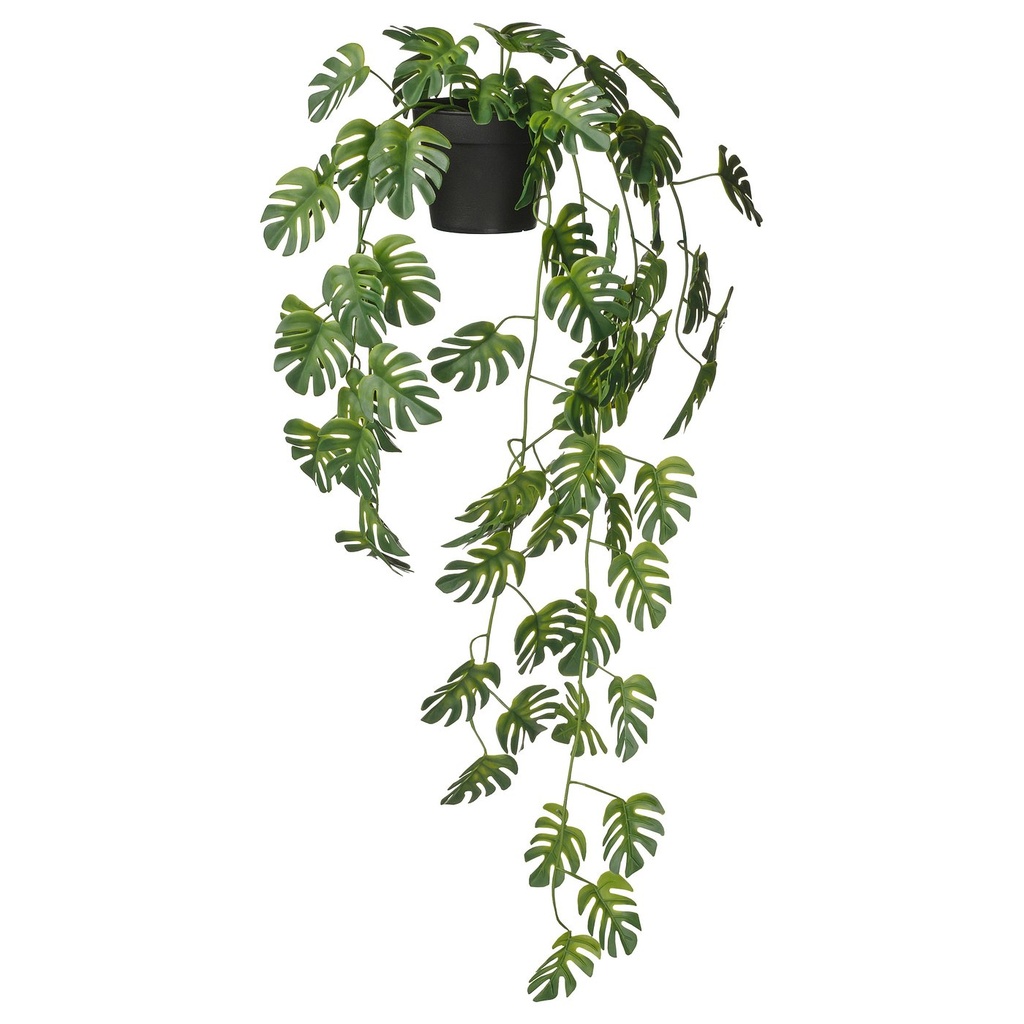 [20608403] FEJKA Artificial potted plant - in/outdoor hanging/Monstera 9 cm