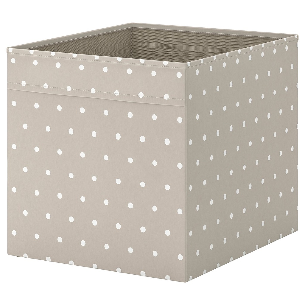[90399217] DRÖNA Box - beige/dotted 33x38x33 cm