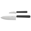 FÖRDUBBLA 2-piece knife set - grey