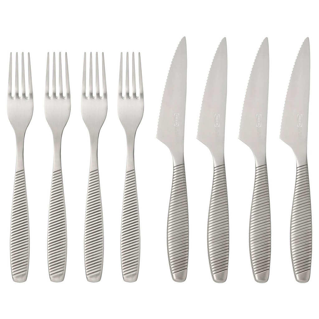 [10540625] IKEA 365+ 8-piece steak cutlery set - stainless steel