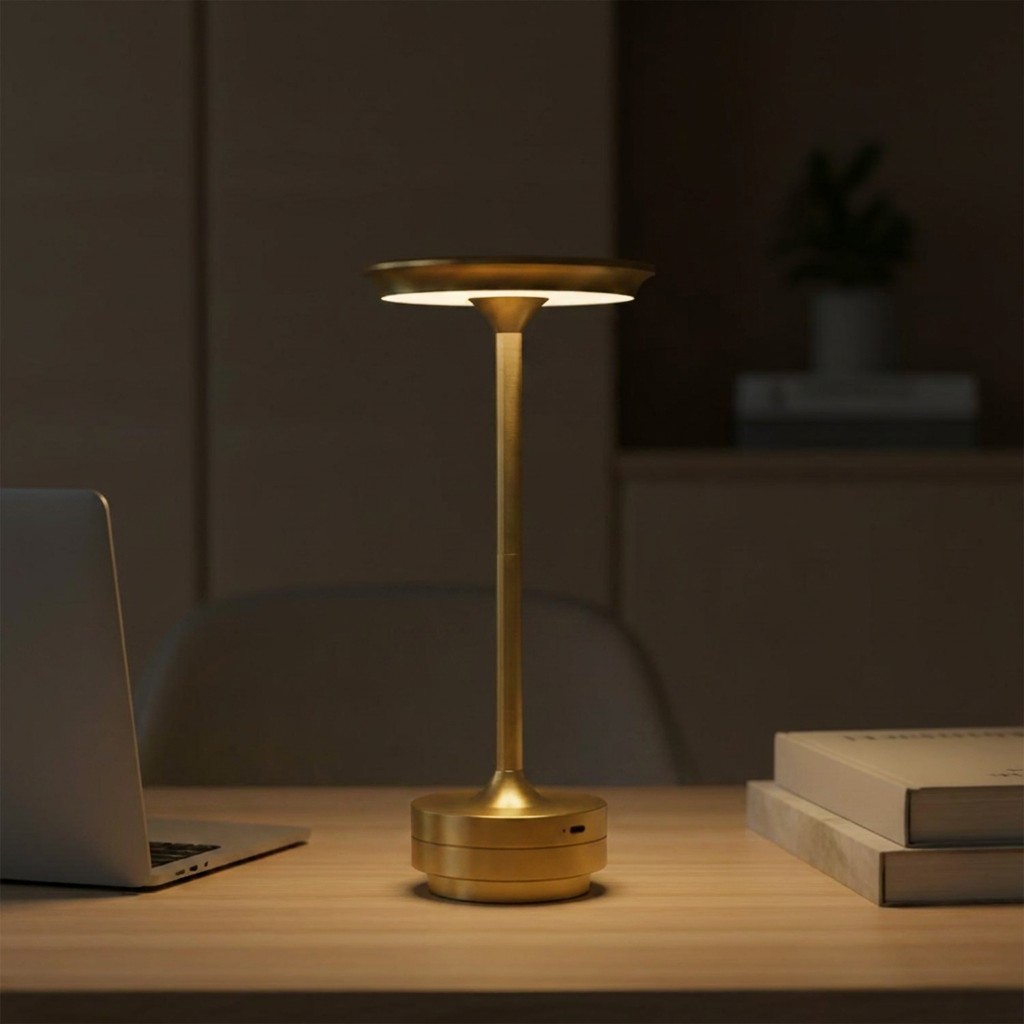 Merrex Cordless LED Touch Lamp 2000mAh Battery 13x28.5cm - Gold