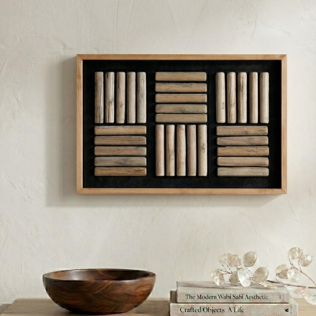 [191ATO9901288] Clancy Handmade Wall Art 40x59.7cm - Brown