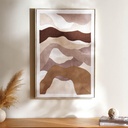 Adobe Abstract Canvas Framed Wall Art 60x90cm - Brown