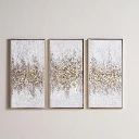 Resona 3-Piece Printed Canvas Wall Art 30x60cm - Green